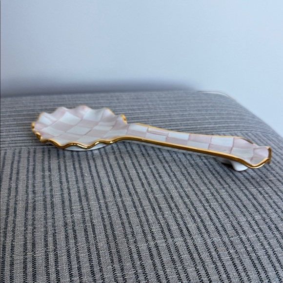 Mackenzie -Childs Ceramic Rosy Check Spoon Rest - Picture 4 of 7